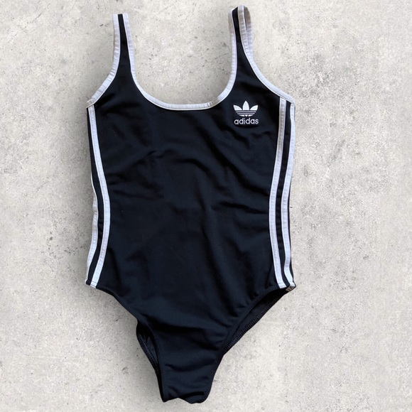 adidas Tops - Adidas Women White Black Bodysuit